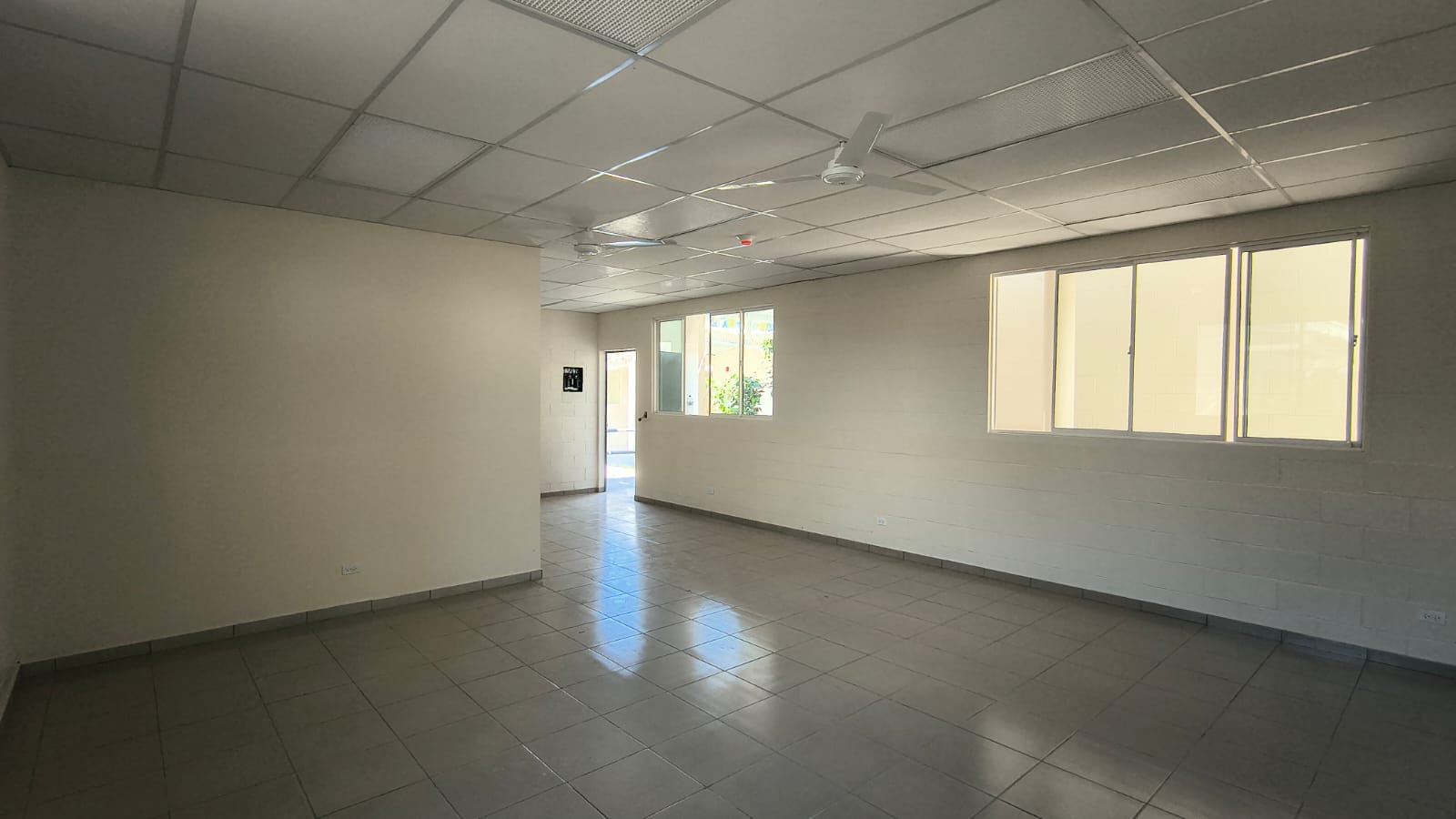 Aula nueva · detalle ventanas y cielo raso